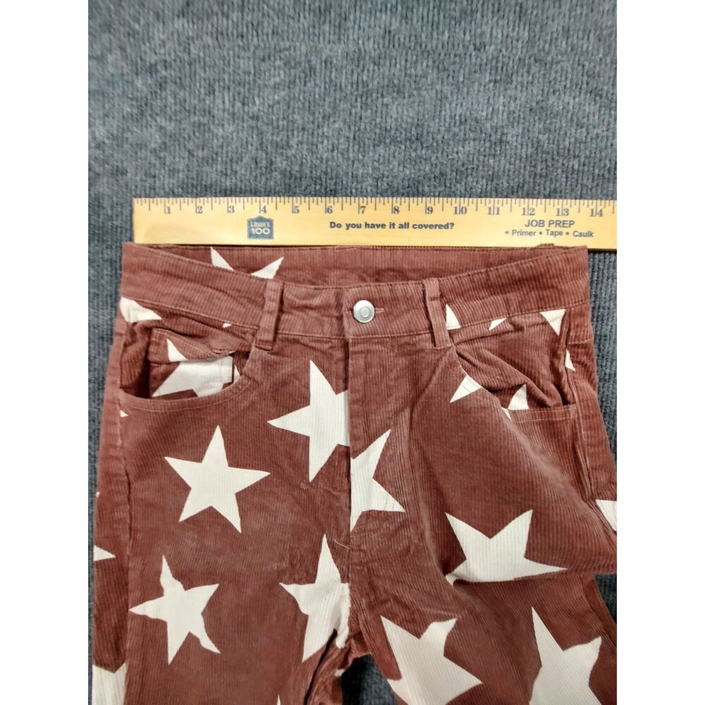 Altar'd State Star Print Corduroy Flare Pants Dusty Rose Mauve Bell Bottoms M - Picture 7 of 9